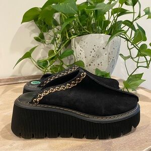 Carlo Pera Suede Platform Clog Mules